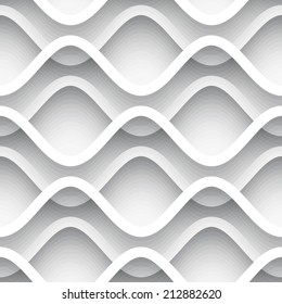 White paper background, abstract vector seamless pattern, eps10
