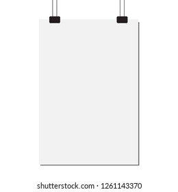 White paper background. Template sheet page for business
