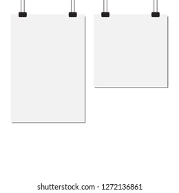 White paper background. Template sheet page for business