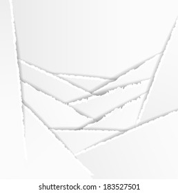 White Paper Background. Texture. Old Torn Paper Background