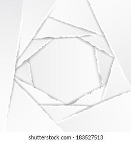 White Paper Background. Texture. Old Torn Paper Background