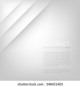 White paper background vector paper layer overlap with white space for text and message design