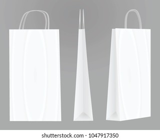 White paper bag. vector illustration