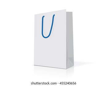 white paper bag for your design EPS10 Vector Mock up easy to change color