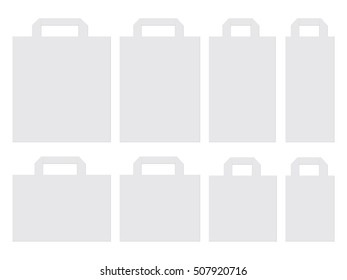 white paper bag for your design EPS10 Vector Mock up easy to change color . 
view from above