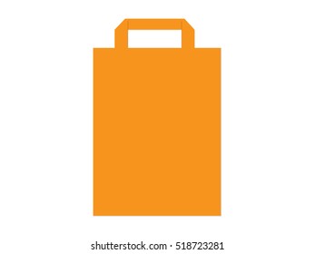 white paper bag for your design EPS10 Vector Mock up easy to change color . 
view from above
