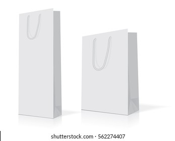 white paper bag for your design EPS10 Vector Mock up easy to change color