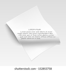 White paper banner