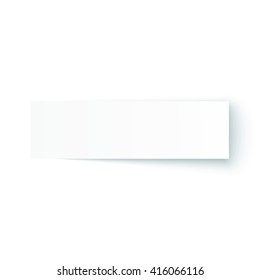 White paper banner isolate on white background. Vector illustration.