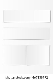 white paper banner on white paper background