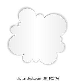 White  paper  banner, vector illustration. 