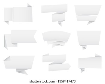 White paper banners