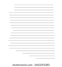 A white paper with a black line drawing of the state of Arizona