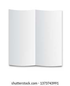 White Paper Blank Brochure. Vector Illustration. 