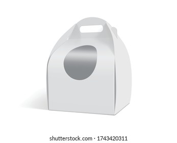 white paper box isolated on white background mock up vector