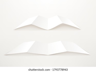 White paper brochure vector mockup