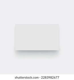 una tarjeta de papel blanco con fondo blanco