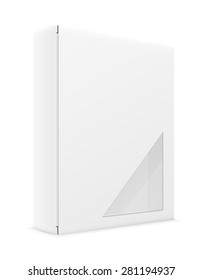 white paper carton box packing vector illustration isolated on background