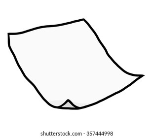 white paper / cartoon vector and illustration, hand drawn style, isolated on white background.