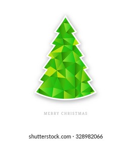 White paper christmas trees with shadow