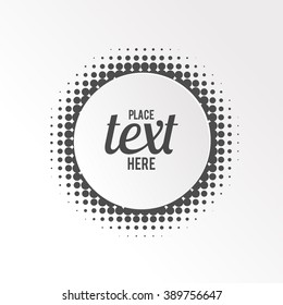 White paper circle. Design element for text.  Vector illustration.