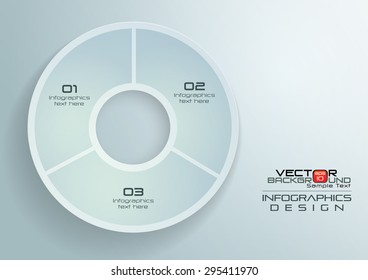 White Paper Circle Infographics Design, Vector Illustration