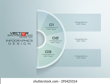 White Paper Circle Infographics Design, Vector Illustration