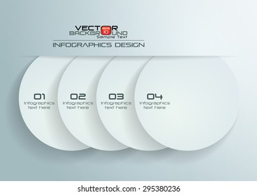 White Paper Circles Infographics Design, Vector Illustration