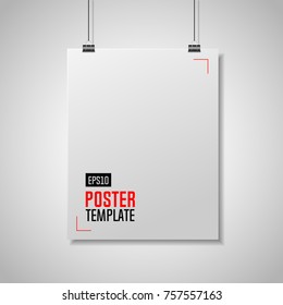 White paper with clips