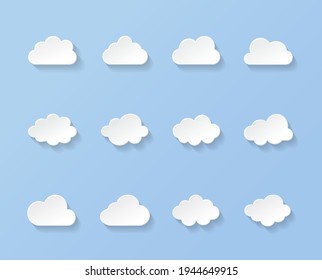 white paper clouds with different shapes