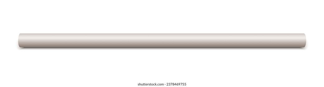 White paper cocktail straw, plant fiber paper drinking straw, the cocktail straws are isolated on the white background - vector