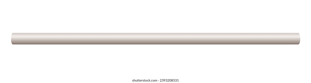 White paper cocktail straw, plant fiber paper drinking straw, the cocktail straws are isolated on the white background - vector