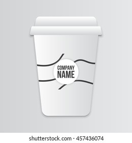 White paper coffee cups 