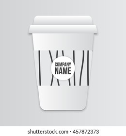 White paper coffee cups 
