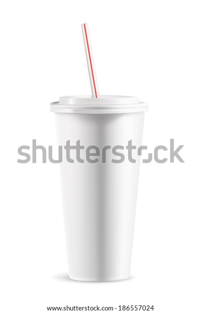 White Paper Cup Lid Detailed Vector Stock Vector (Royalty Free ...