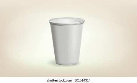 white paper cup vector illustration