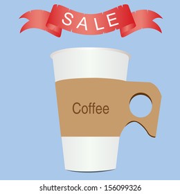 White paper cup.eps10
