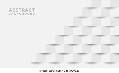 White paper cut background. Abstract papercut decoration textured. Minimalist cover template