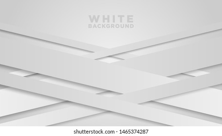 White paper cut background. Abstract papercut decoration textured. Minimalist cover template
