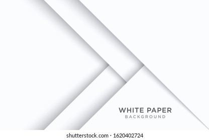 White paper cut background. Abstract papercut decoration textured with layers. 3d backdrop. Vector illustration. Material design concept. Minimalist cover template