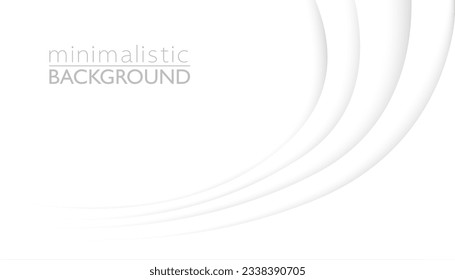 White paper cut background. Abstract realistic layered papercut decoration textured with engraved halftone pattern. 3d backdrop with wave shape layers. Vector illustration. Minimalist cover template