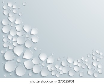 white paper cut flowers and spots