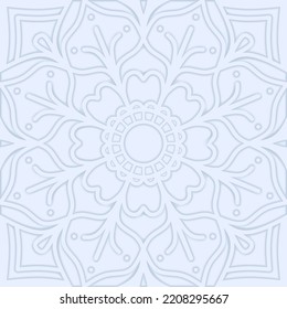 White paper cut mandala flower.