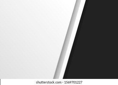 White paper cut shape with black background
