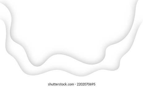 estilo de corte de papel blanco en fondo blanco con espacio de copia para banner de sitio web y diseño gráfico