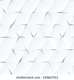 White paper cutout triangles vector abstract background