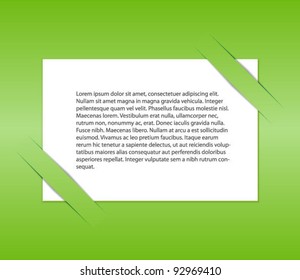 White paper in a cutting background.Easy editable.Vector