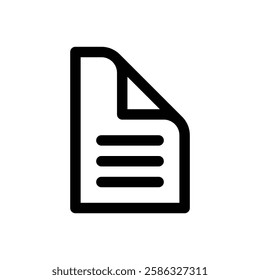 White paper. Editable stroke vector icon.