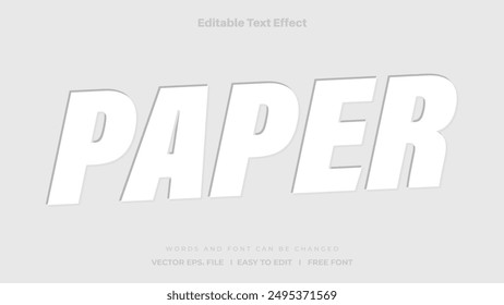 white Paper editable text effect style.