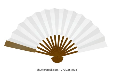 White paper mão ventilador. ilustração vetorial
